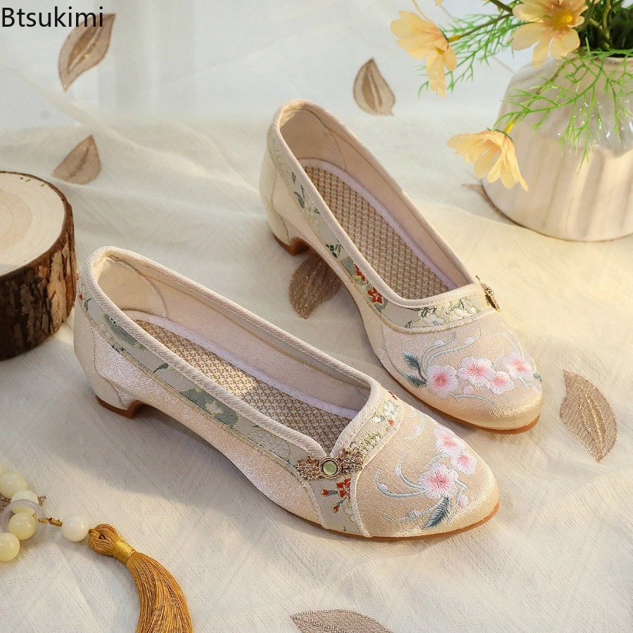 Embroidery Fabric - 2026 새로운 여성 신발 민족 스타일