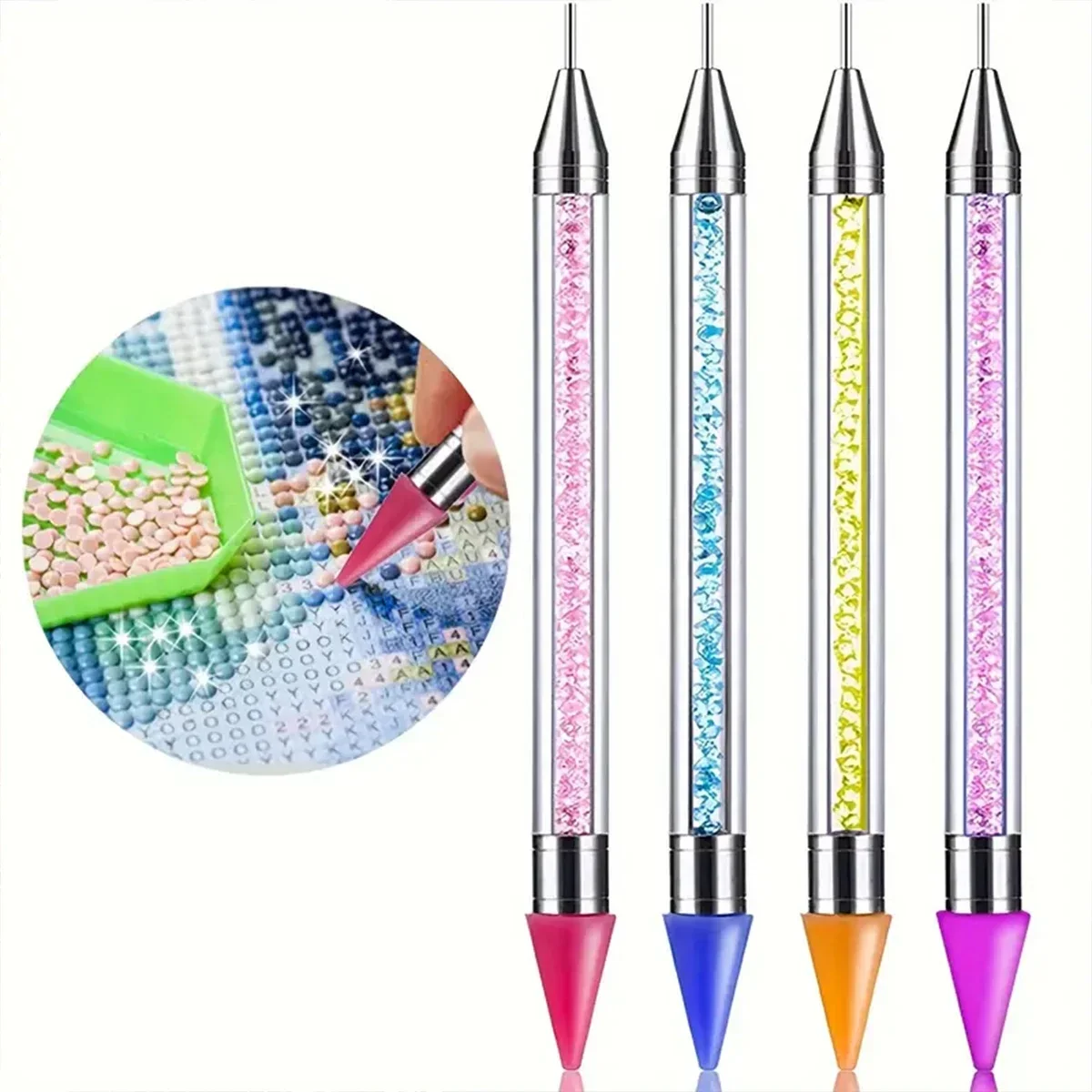 Embroidery Art - 왁스리스 다이아몬드 페인팅 도구, 더블 팁
