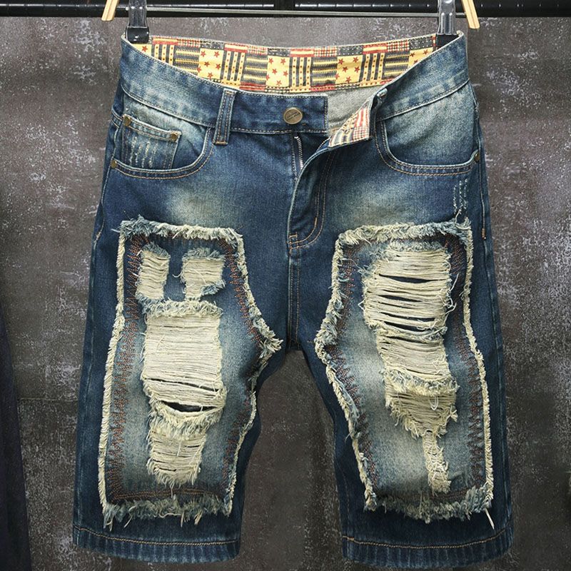 Embroidery On Jeans - 새로운 유럽 및 미국 스타일 데미지