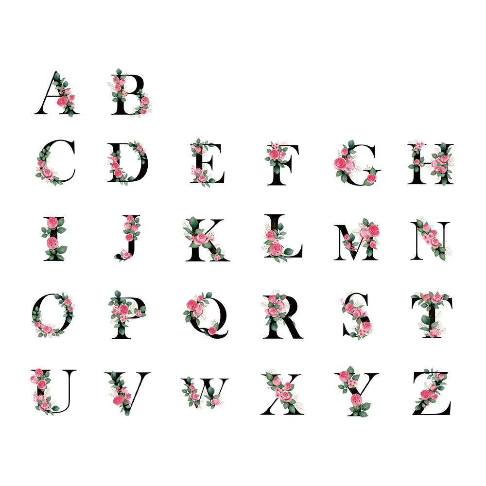 1PC 다채로운 장미 26 스타일 문자 맞춤형 이름 책 - Embroidery Writing 리뷰 및 가격