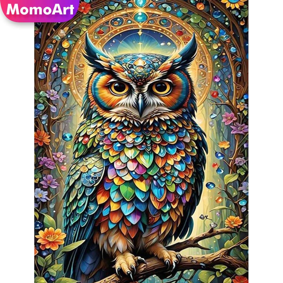 Momoart 새로운 도착 다이아몬드 모자이크 올빼미  - Embroidery Uae 리뷰 및 가격