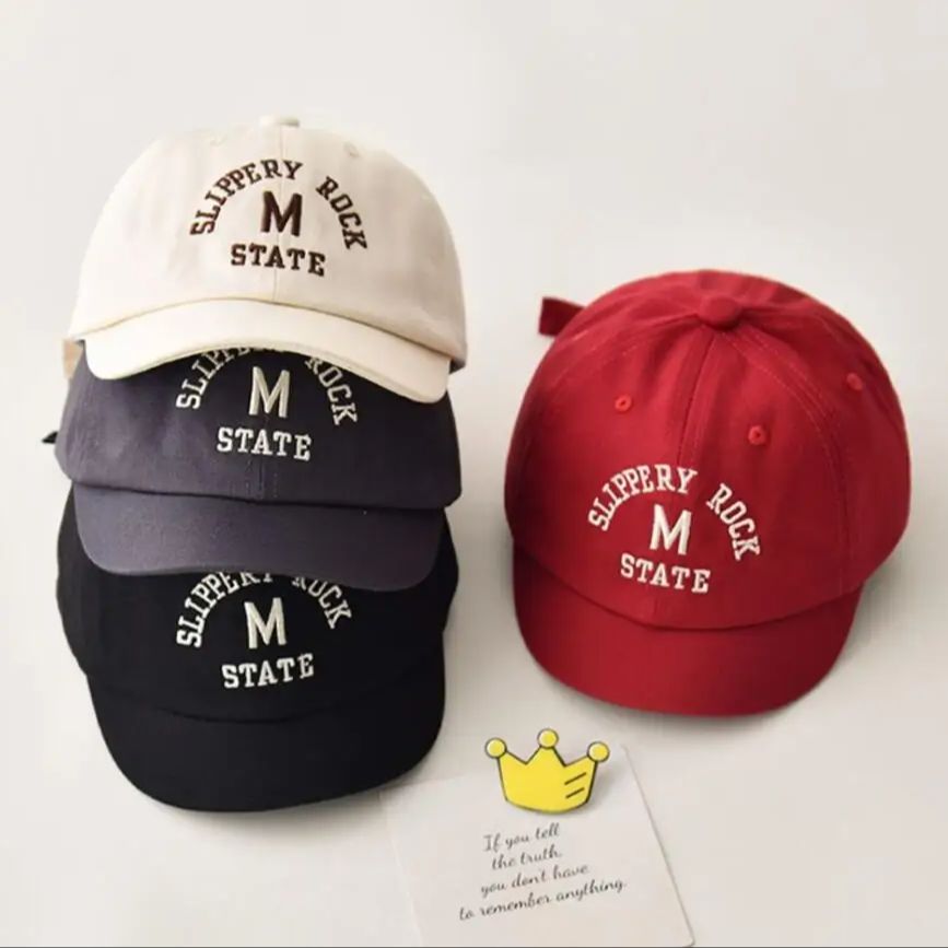 새로운 캐주얼 레터 캡 베이비 심플 클래식 피크드 캡  - Embroidery Simple 리뷰 및 가격