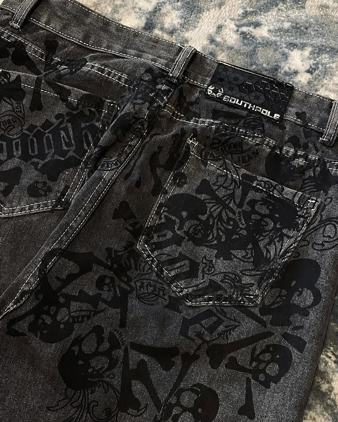 Y2K 스트릿 뉴 스컬 자수 청바지 미국 패션 트렌디  - Embroidery On Jeans 리뷰 및 가격