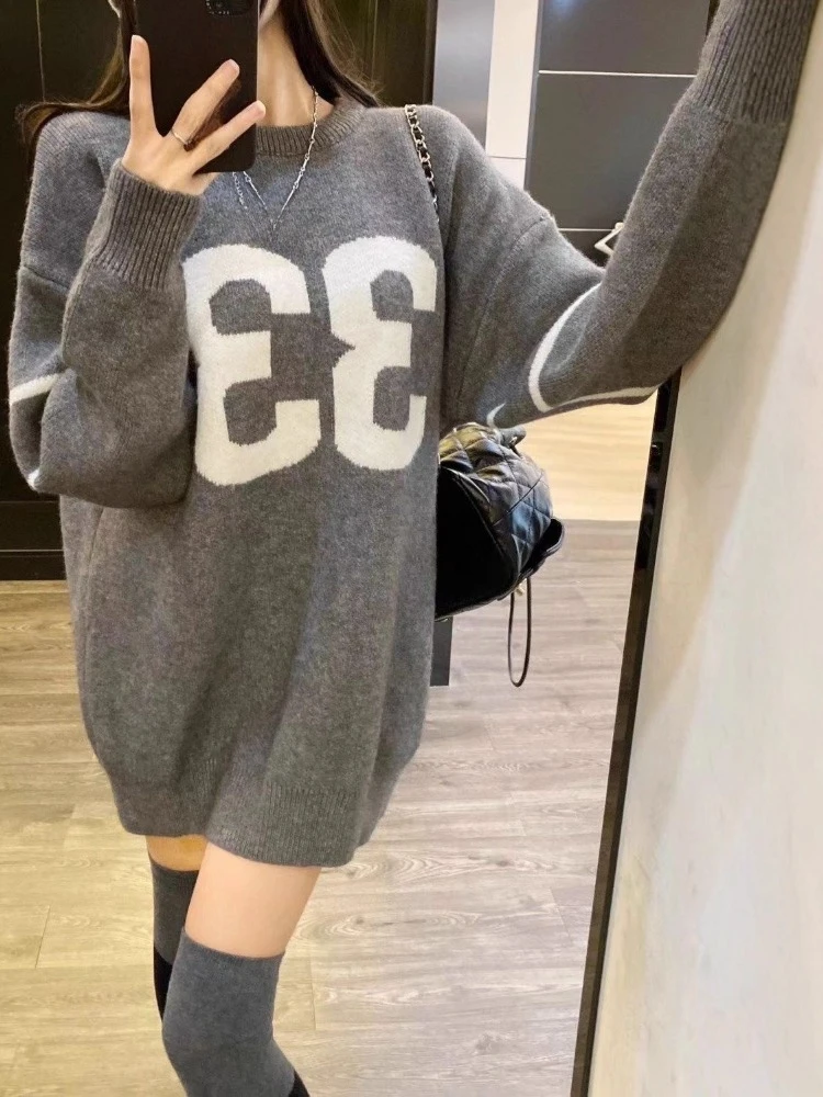 Y2K 빈티지 니트 스웨터 여성 2025, 그로즈드 하 - Embroidery Knit 리뷰 및 가격