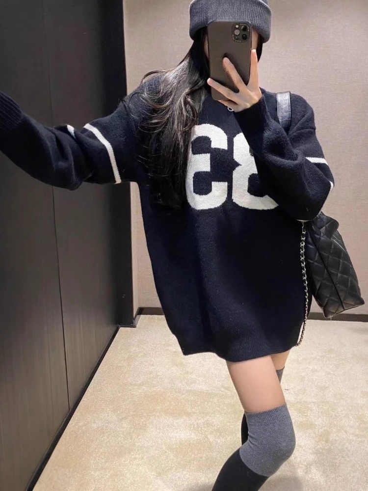 Y2K 빈티지 니트 스웨터 여성 2025, 그로즈드 하 - Embroidery Knit 리뷰 및 가격