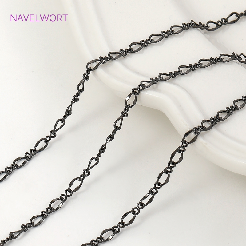 보석 만들기를 위한 검은 색 타원형 얇은 체인, 바느질 - Embroidery Art 리뷰 및 가격