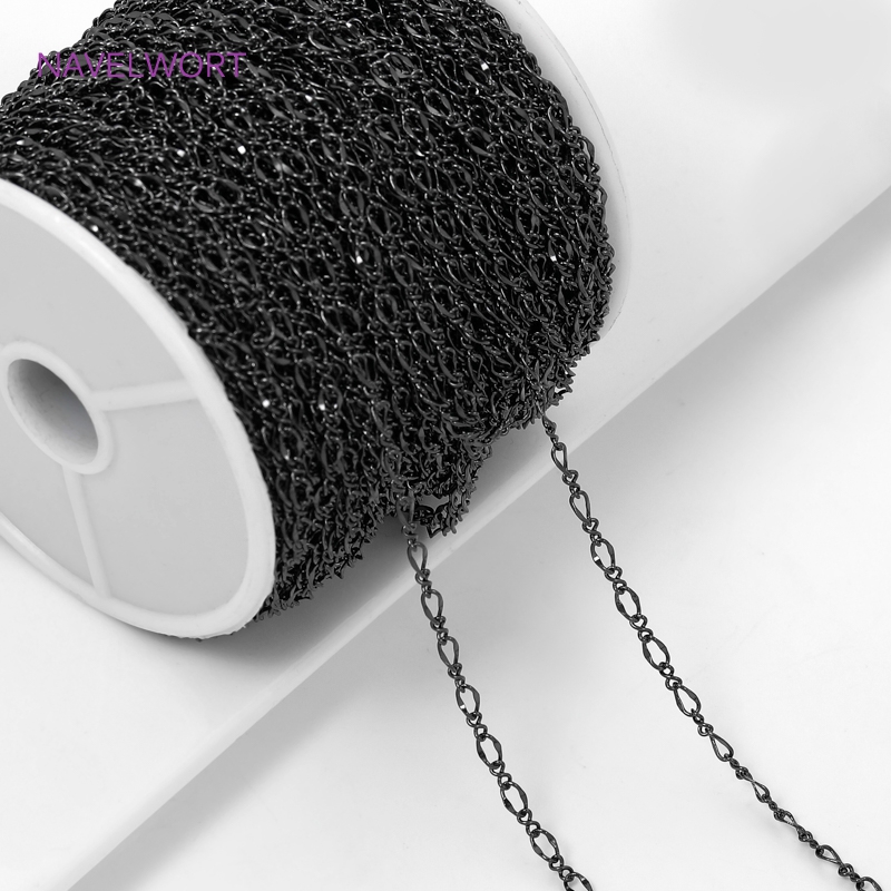 보석 만들기를 위한 검은 색 타원형 얇은 체인, 바느질 - Embroidery Art 리뷰 및 가격