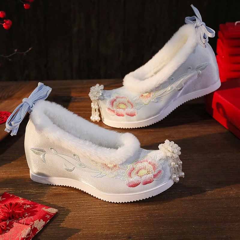 여성 플러스 사이즈 41 #   한복 자수 신발 중국  - Embroidery Fabric 리뷰 및 가격