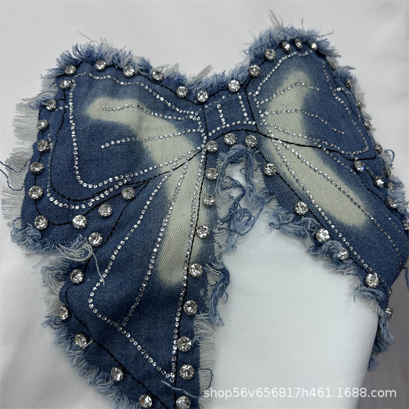 새로운 봄 여름 루즈핏 여성 투피스 세트 자수 나비 화 - Embroidery On Jeans 리뷰 및 가격