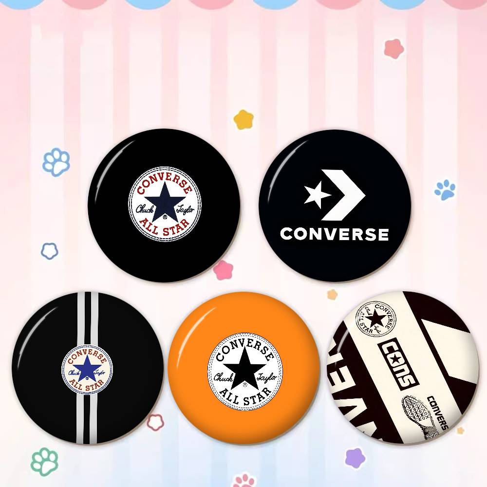 C-CONVERSE 패션 소프트 버튼 핀 라운드 금속  - Embroidery Converse 리뷰 및 가격