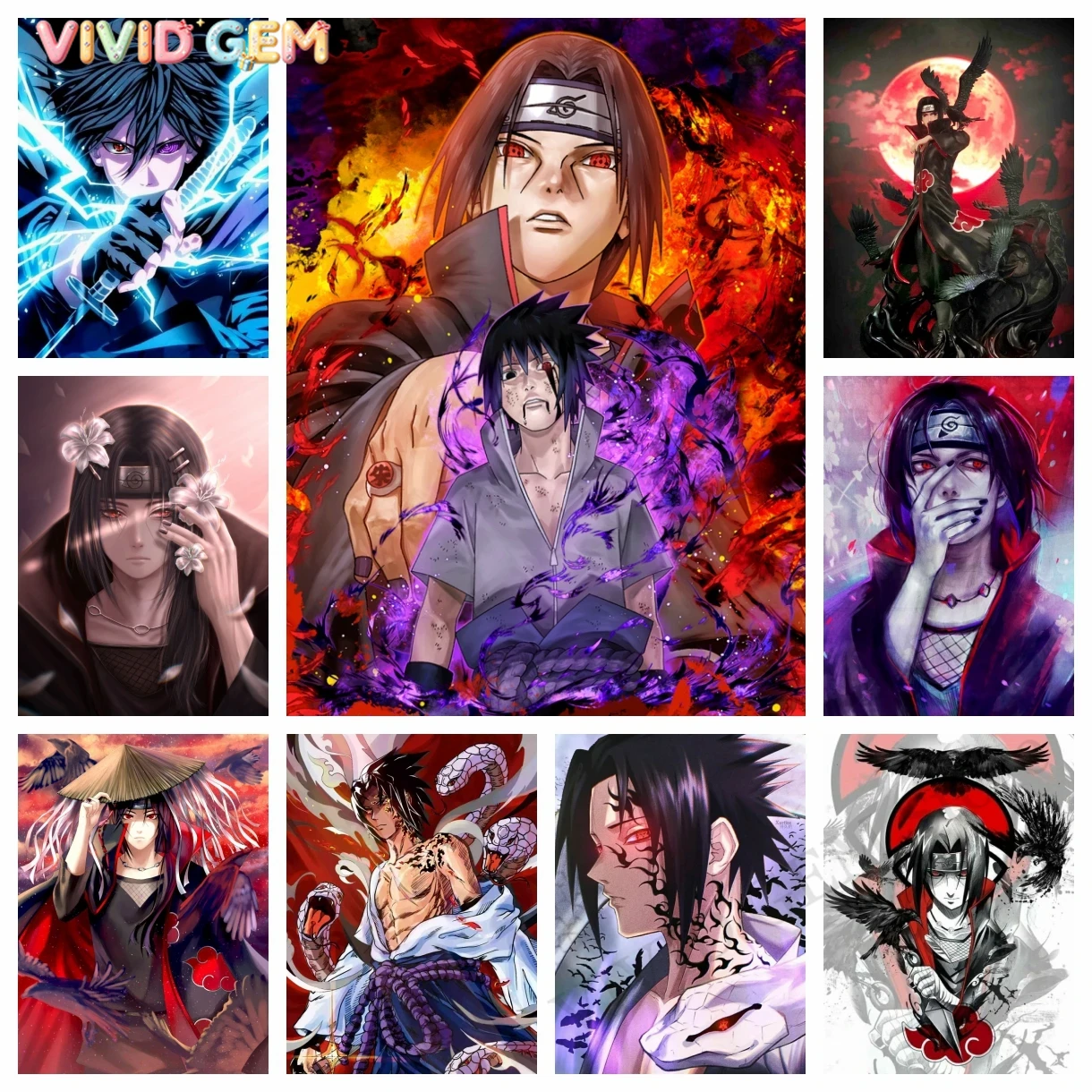 VIVID GEM Uchiha Itachi 5D DIY - Embroidery Art 리뷰 및 가격