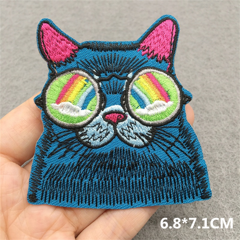 고양이 얼굴 자수 패치, 만화 동물 패치, 의류용 다리 - Embroidery Converse 리뷰 및 가격