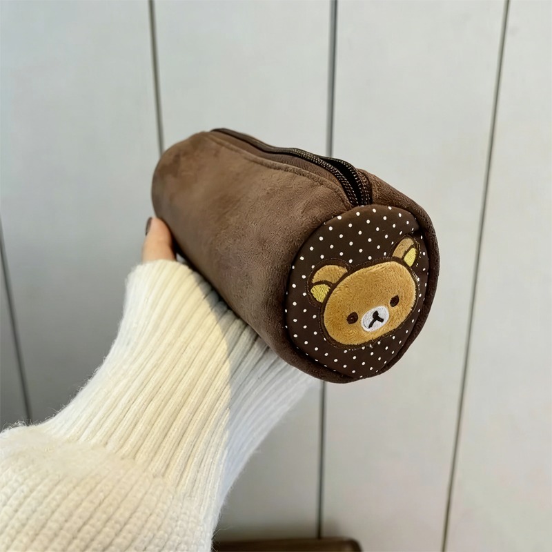 귀여운 애니메이션 자수 리라쿠마 원통형 펜 가방 인스타 - Embroidery Online 리뷰 및 가격