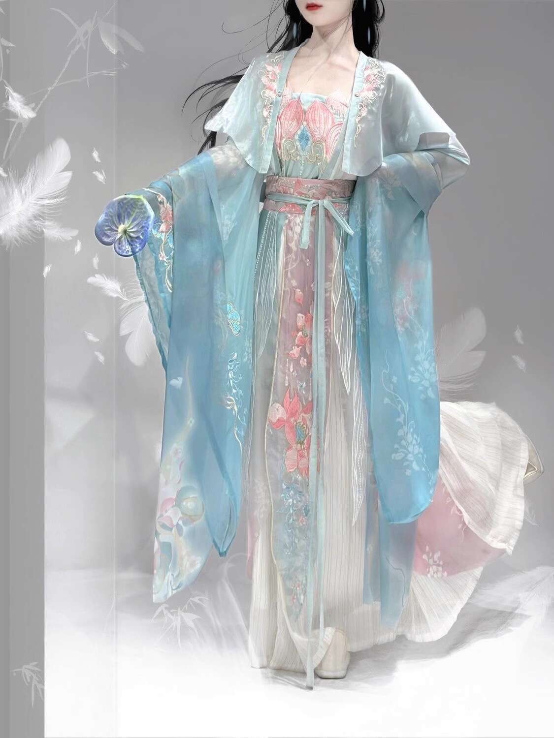 새로운 Hanfu Wei Jinfeng 중공업 자수 허 - Embroidery Knit 리뷰 및 가격