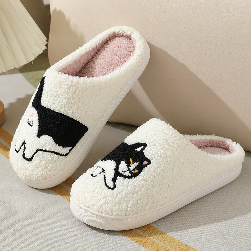 겨울 플러시 귀여운 다크스훈트 자수 홈 슬리퍼 여성 실 - Embroidery Fabric 리뷰 및 가격